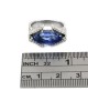 GIA Certified Blue Sapphire Ring in 18KW